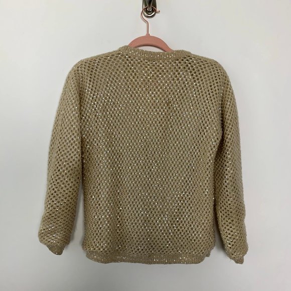 Topshop Mesh Crochet Rhinestone Cardigan 2 #4625 - Picture 5 of 7